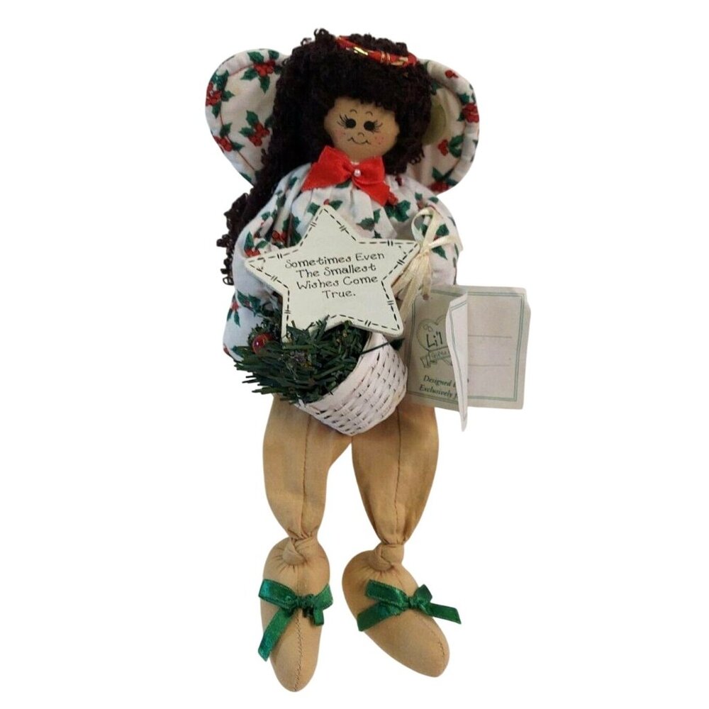 Enesco Lil Gabbers Shelf Sitter Angel Christmas Bean Bag Smallest Wishes Holiday